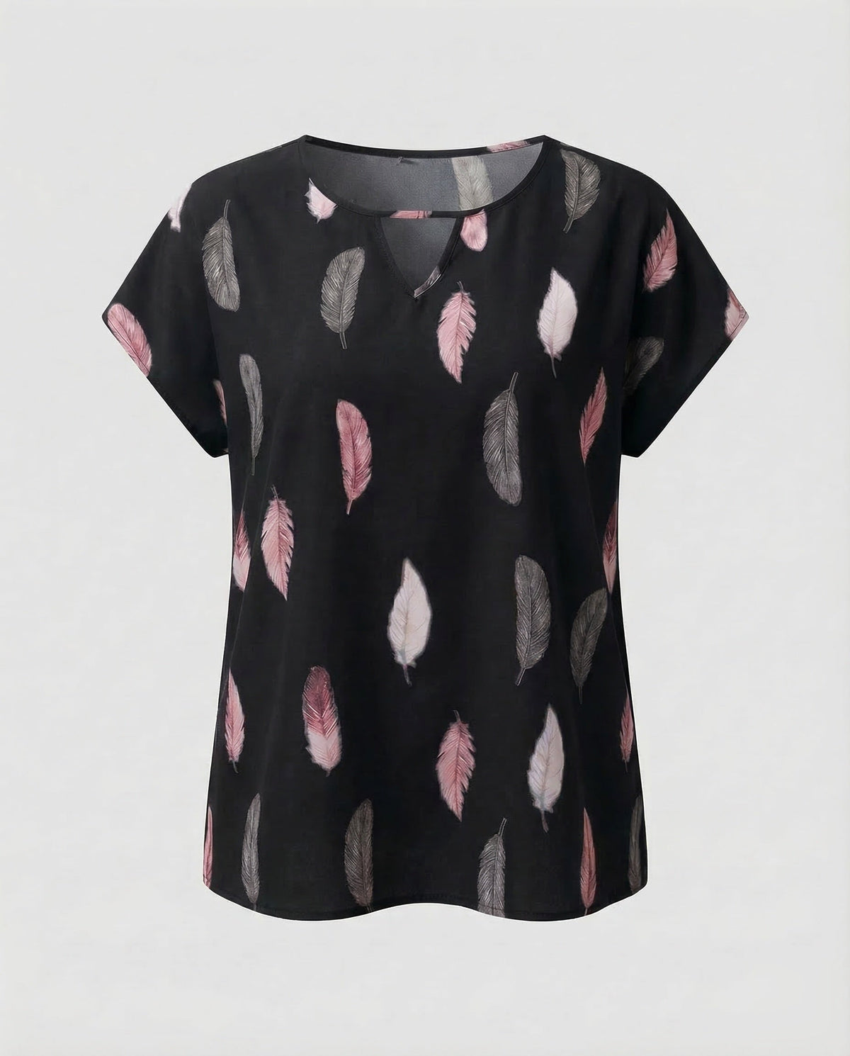 Women's Blouse Shirt Keyhole Neckline - product shot
