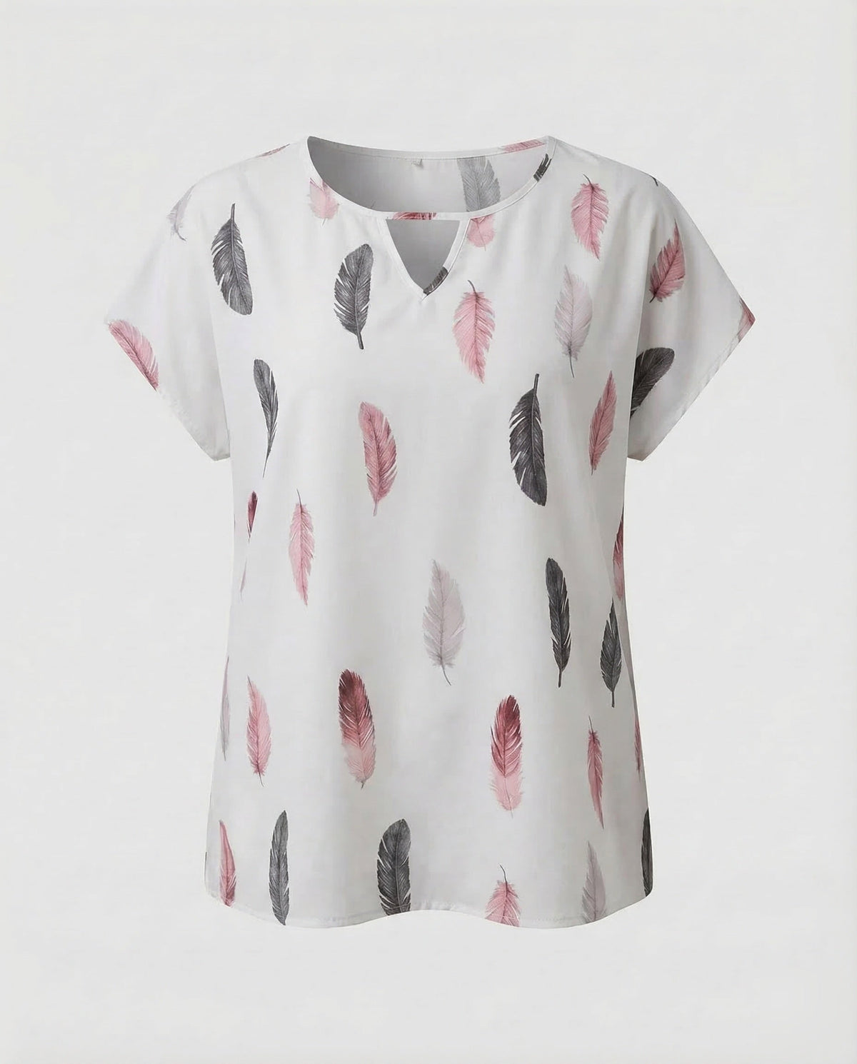 Women's Blouse Shirt Keyhole Neckline - product shot