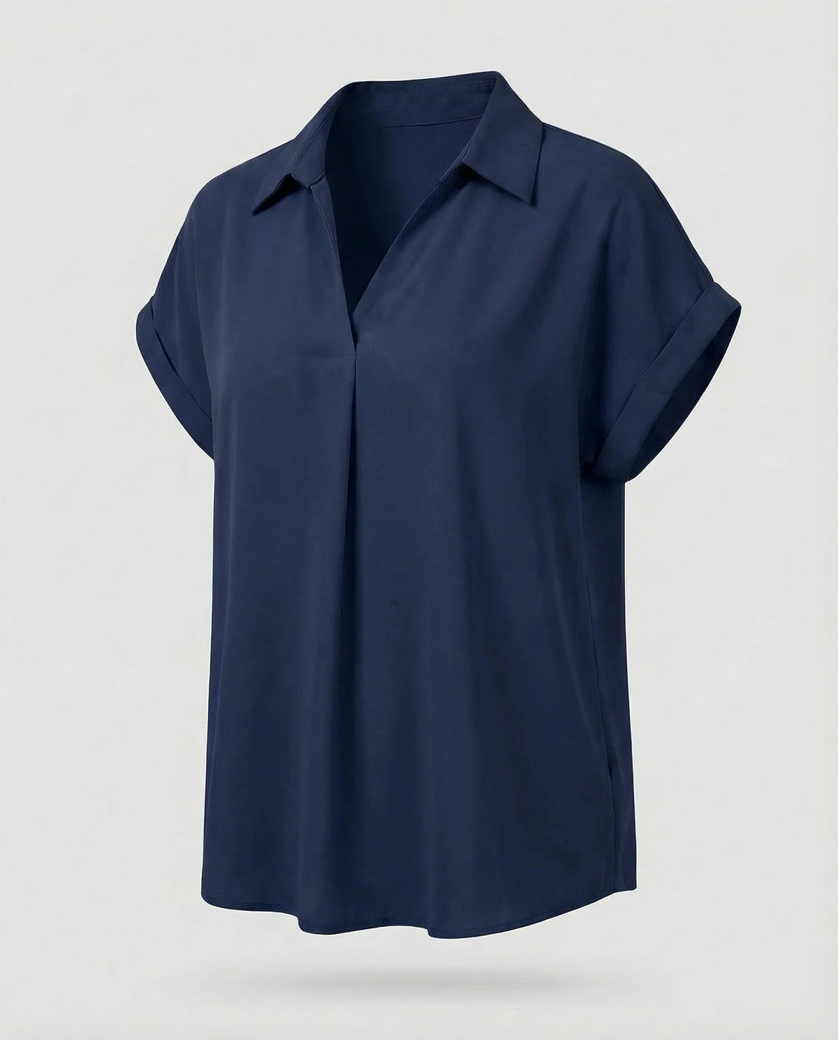 Women Stylish Blouse Top Waterfall Collar - product shot