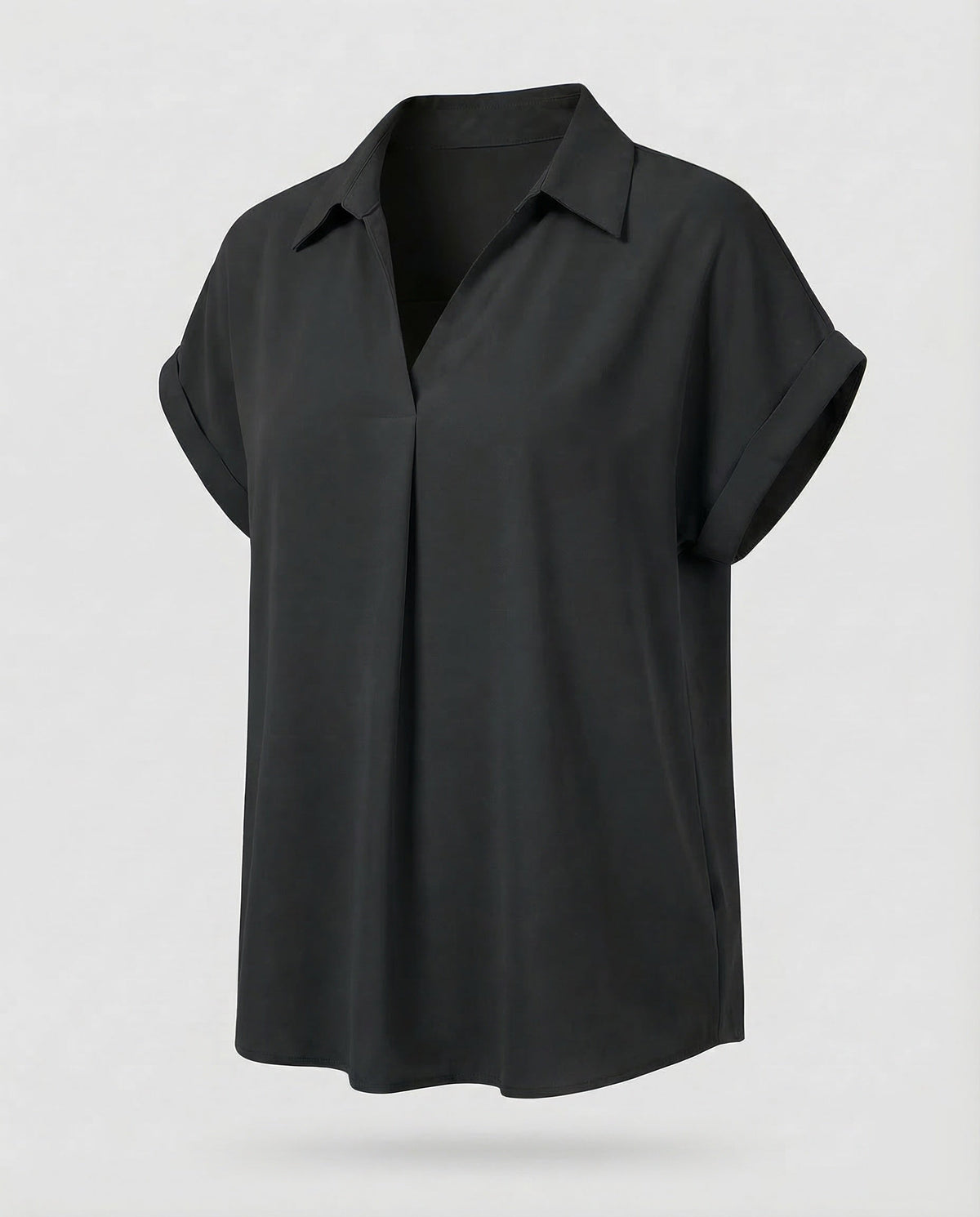 Women Stylish Blouse Top Waterfall Collar - product shot