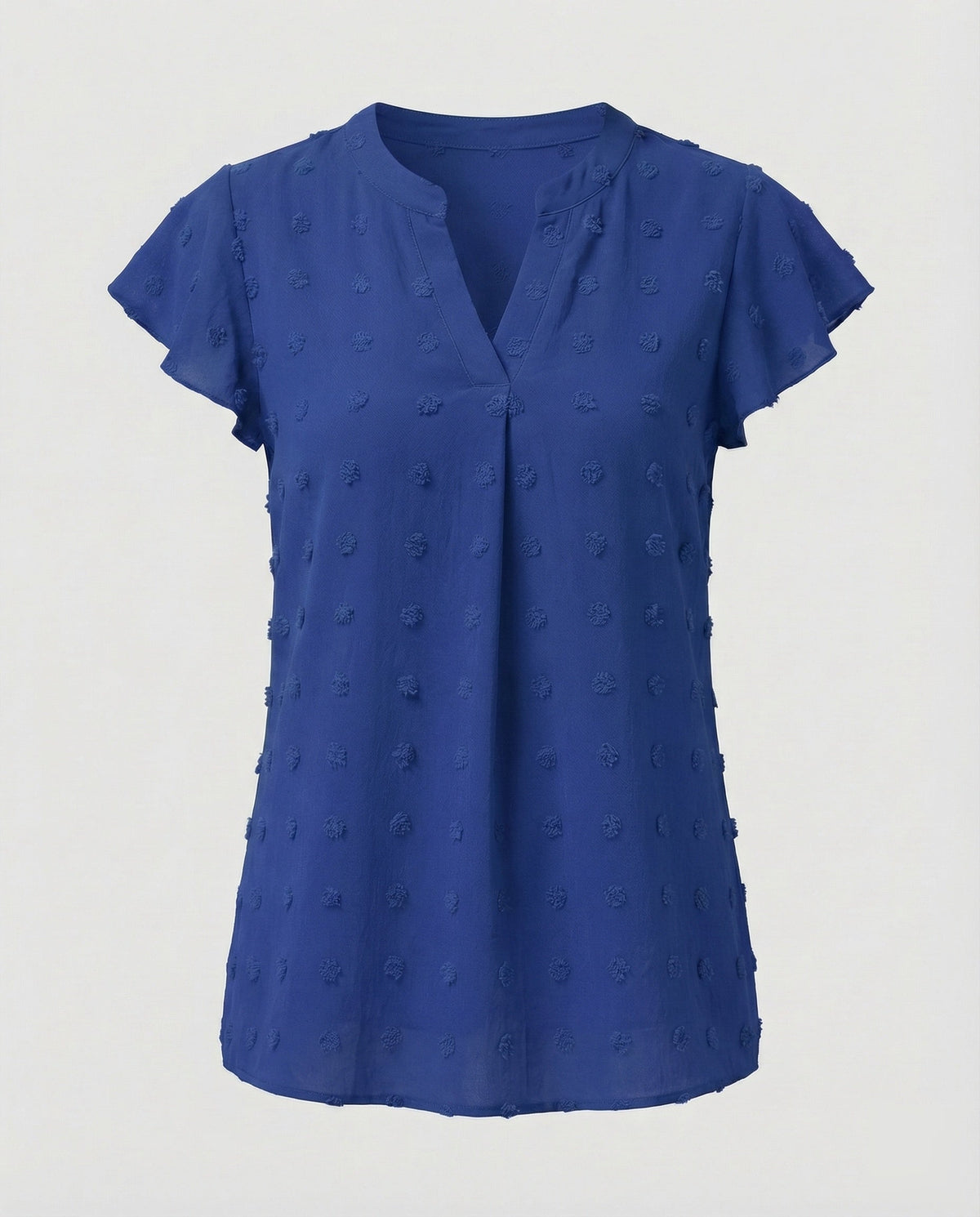 Women's Blouse Shirt Bubble Texture Ruffle Sleeves - product shot