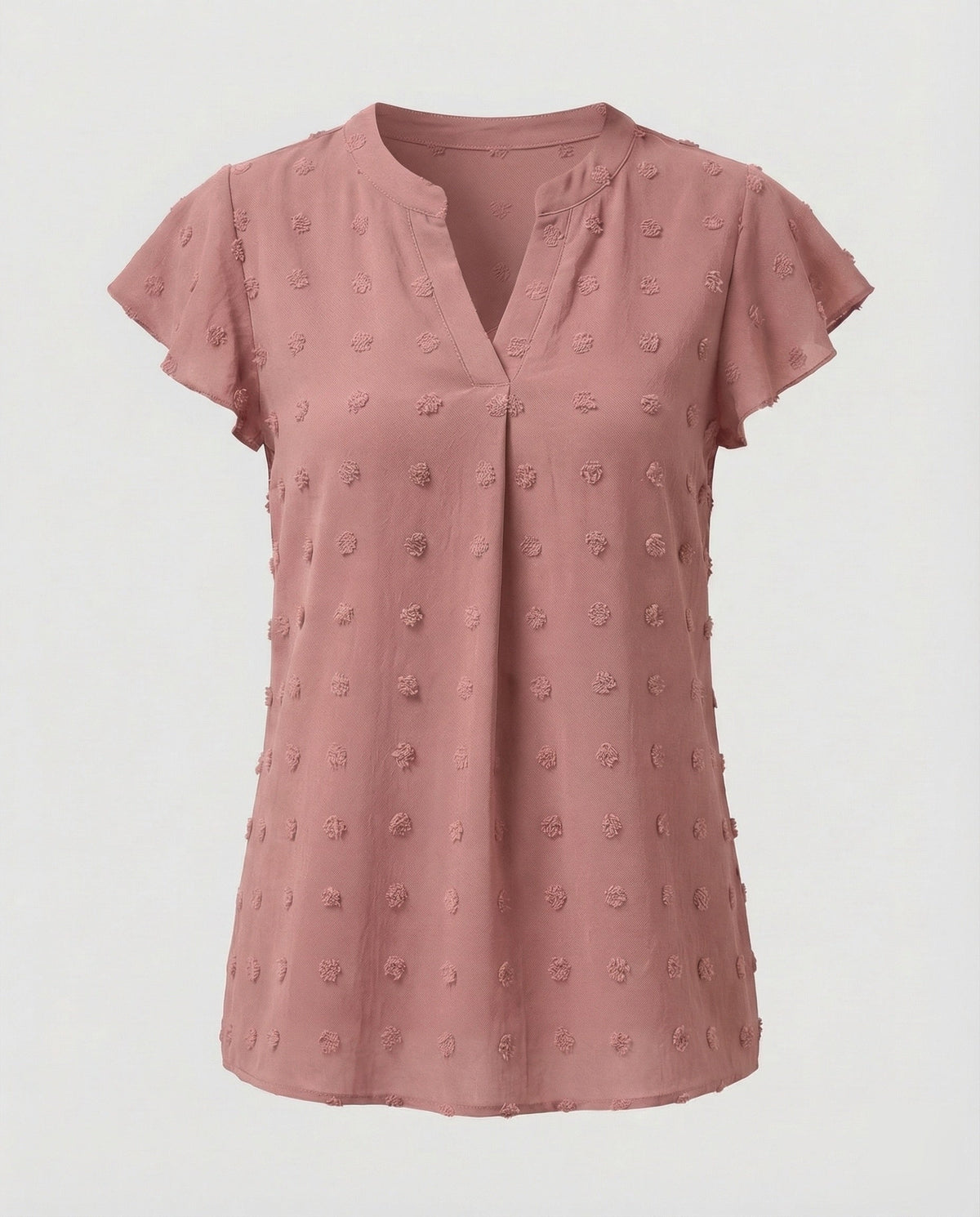 Women's Blouse Shirt Bubble Texture Ruffle Sleeves - product shot