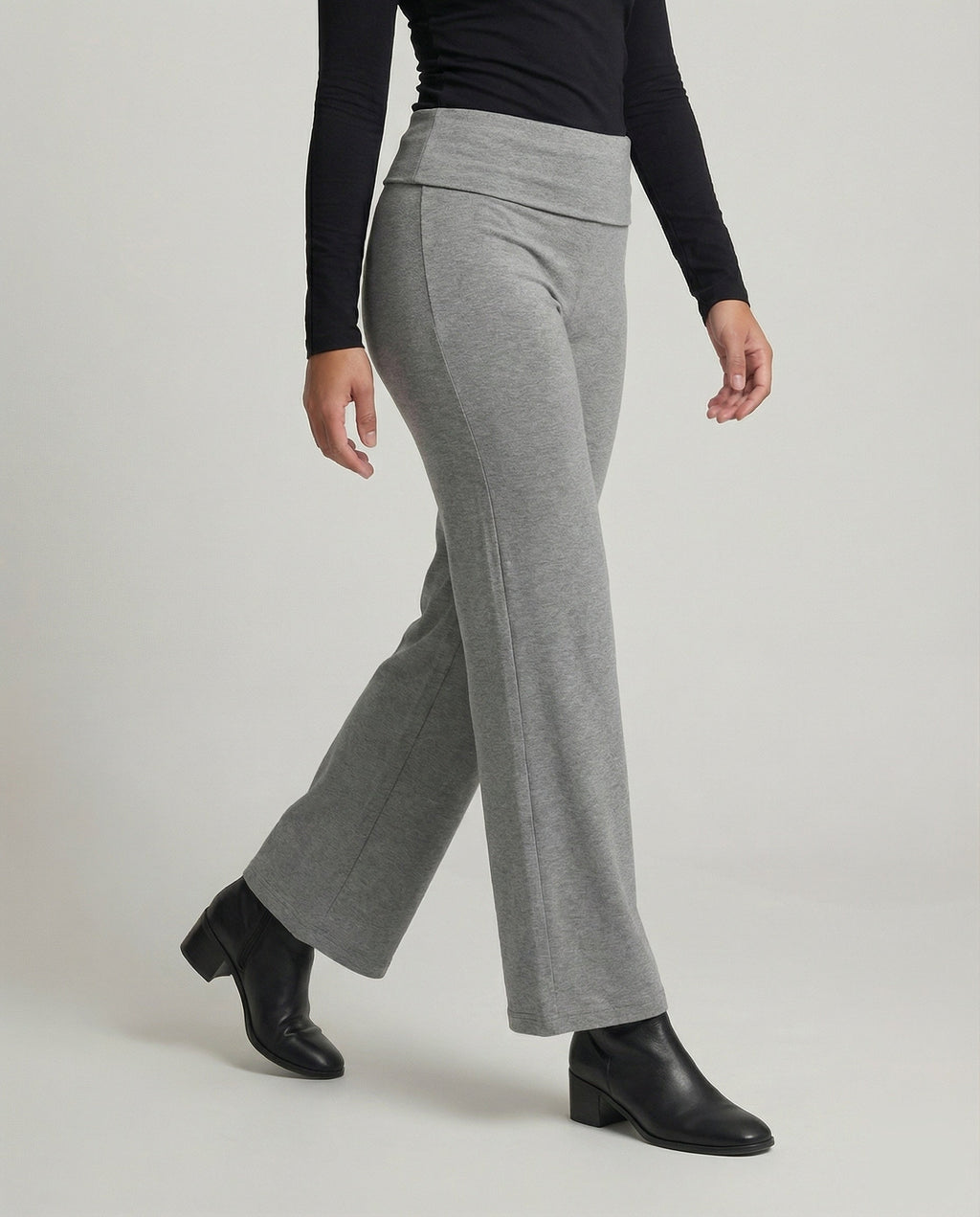 Women Jersey Leggings Cuff Band - lower body view