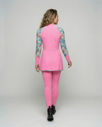 Women's Long Sleeve Swimwear Set Wrap Skirt - back view