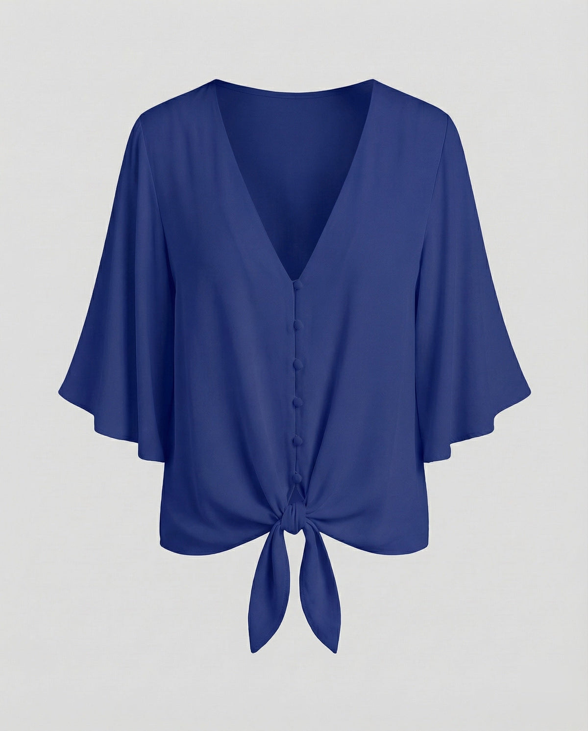 Women's casual blouse shirt with wing sleeves. - product shot