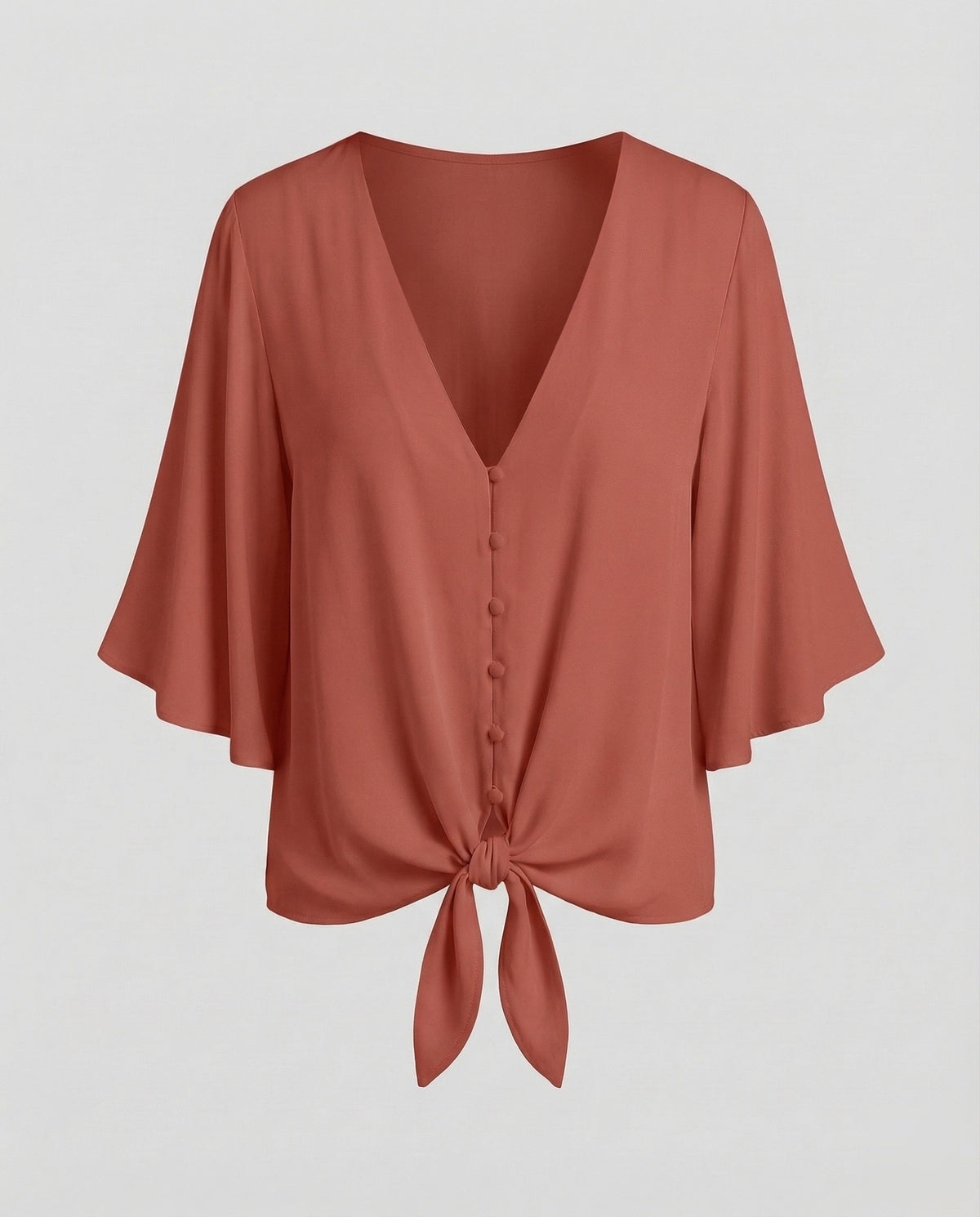 Women's casual blouse shirt with wing sleeves. - product shot