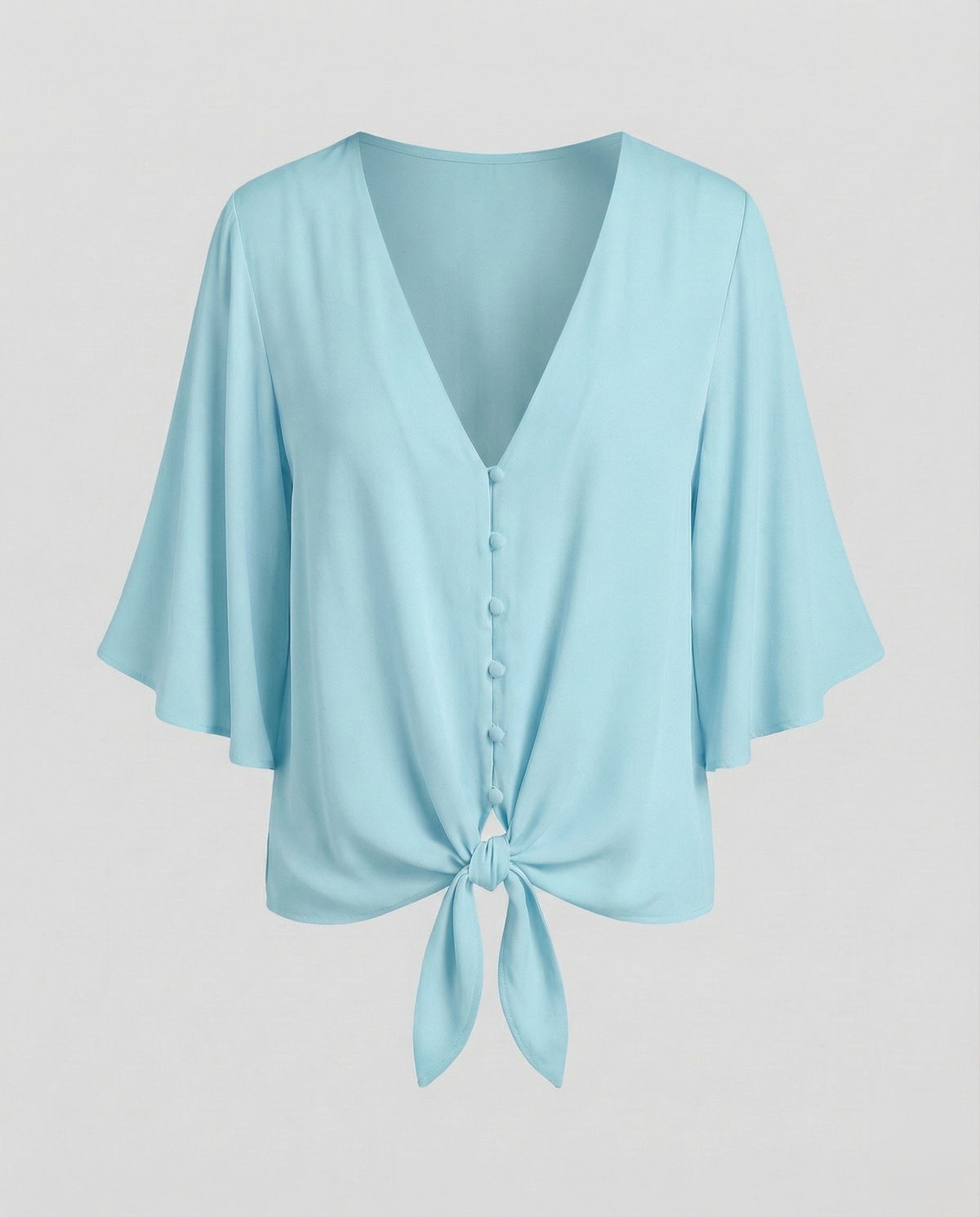 Women's casual blouse shirt with wing sleeves. - product shot