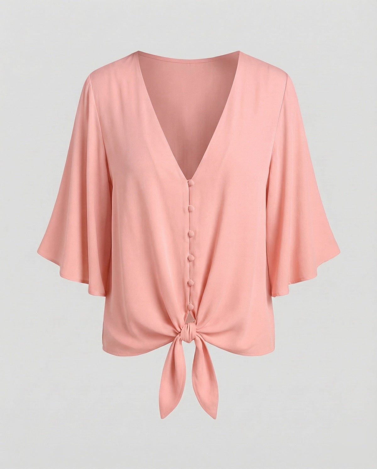 Women's casual blouse shirt with wing sleeves. - product shot