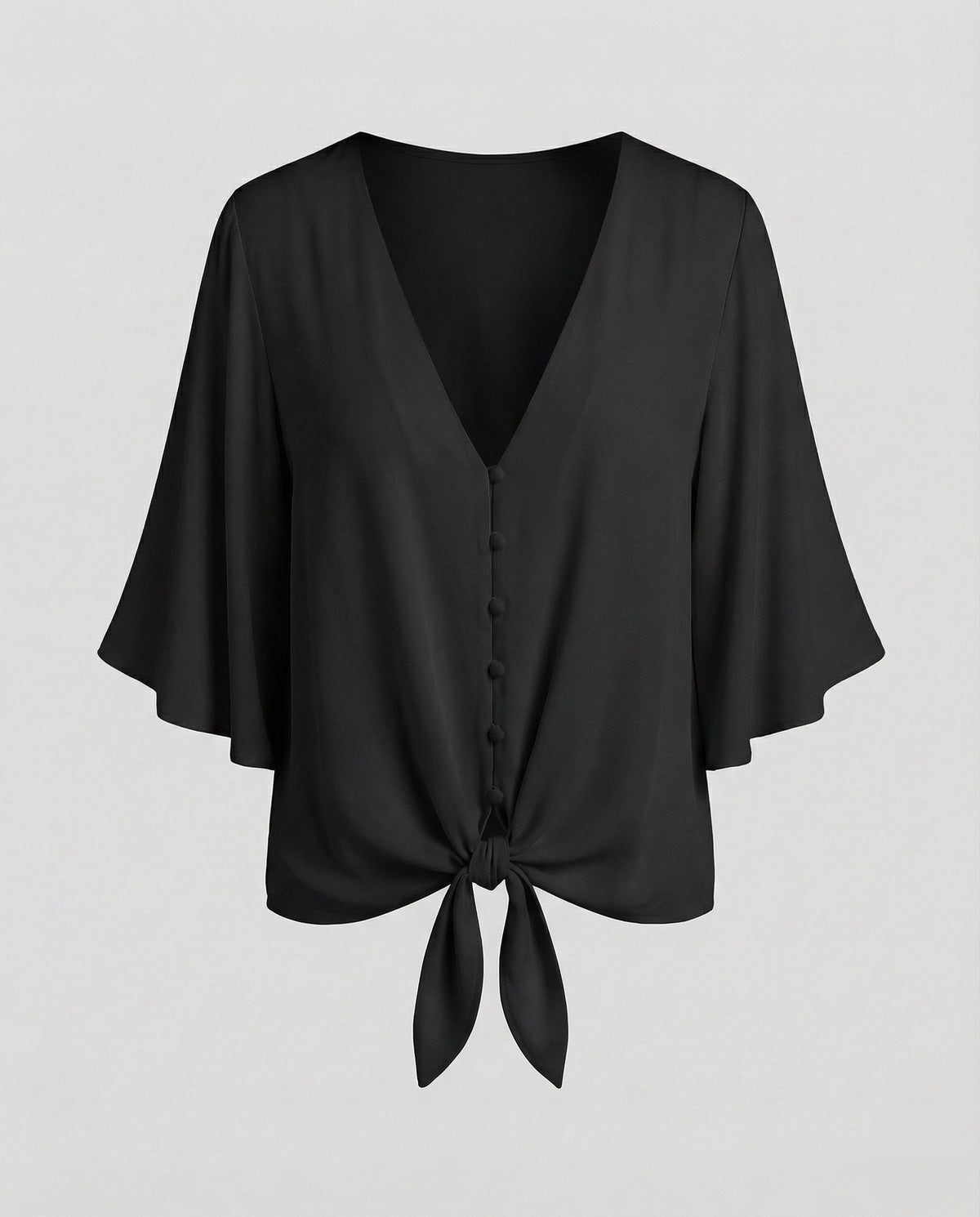 Women's casual blouse shirt with wing sleeves. - product shot