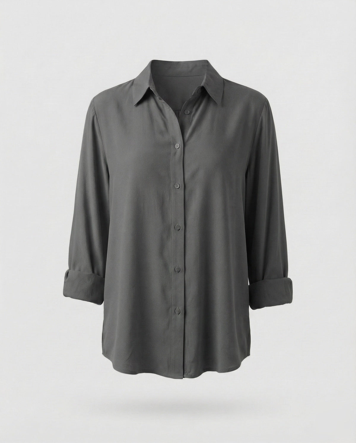 Women's blouse top with floral lace yoke and box pleats. - product shot