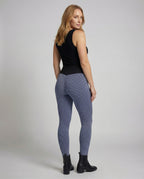 Women's sculpting leggings with honeycomb texture - back view
