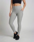Women's shaping leggings with honeycomb texture - lower body view