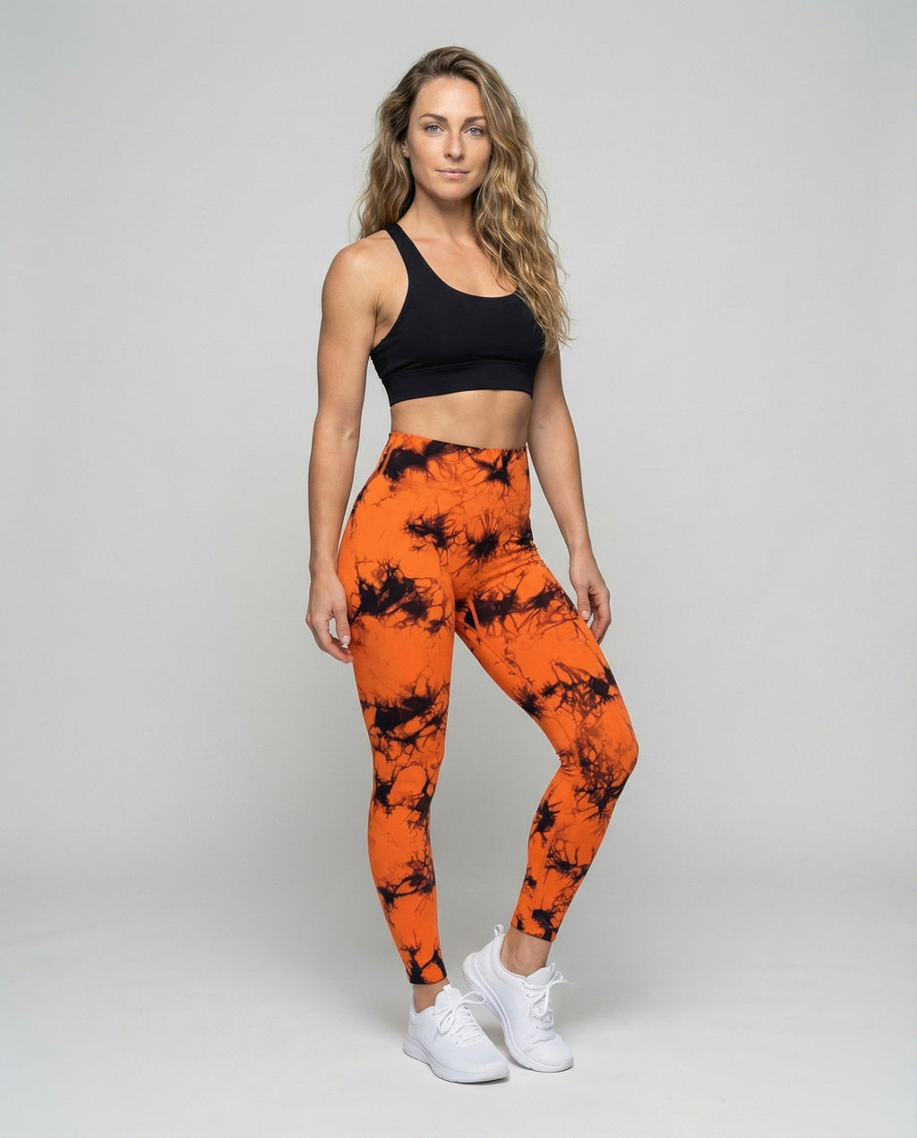 Women's fitness leggings with butt contour - front view