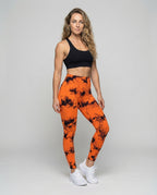 Women's fitness leggings with butt contour - front view
