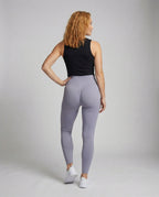 Women's high-waisted leggings with tummy support - back view