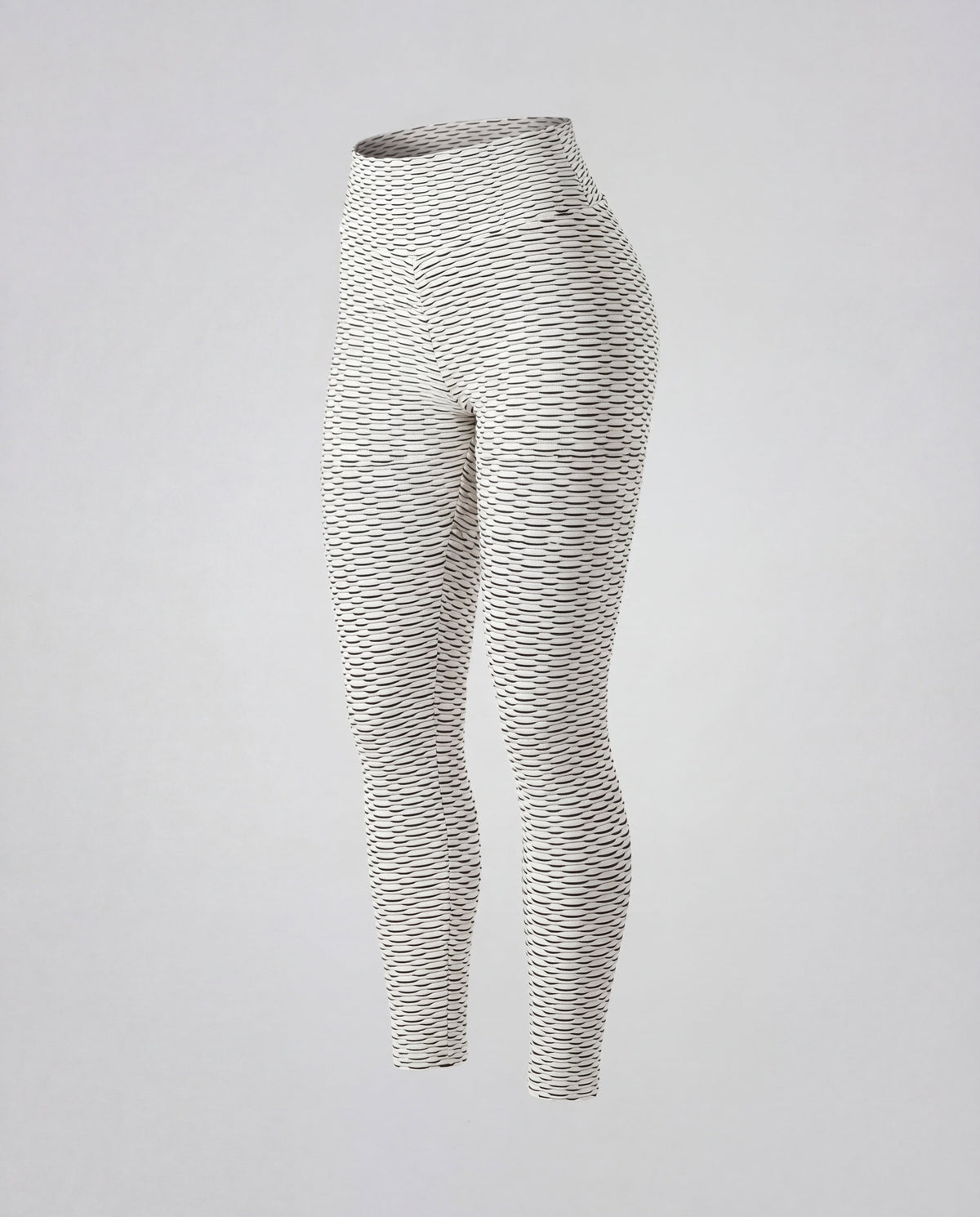 Women's high-waisted textured leggings with butt ruching - product shot