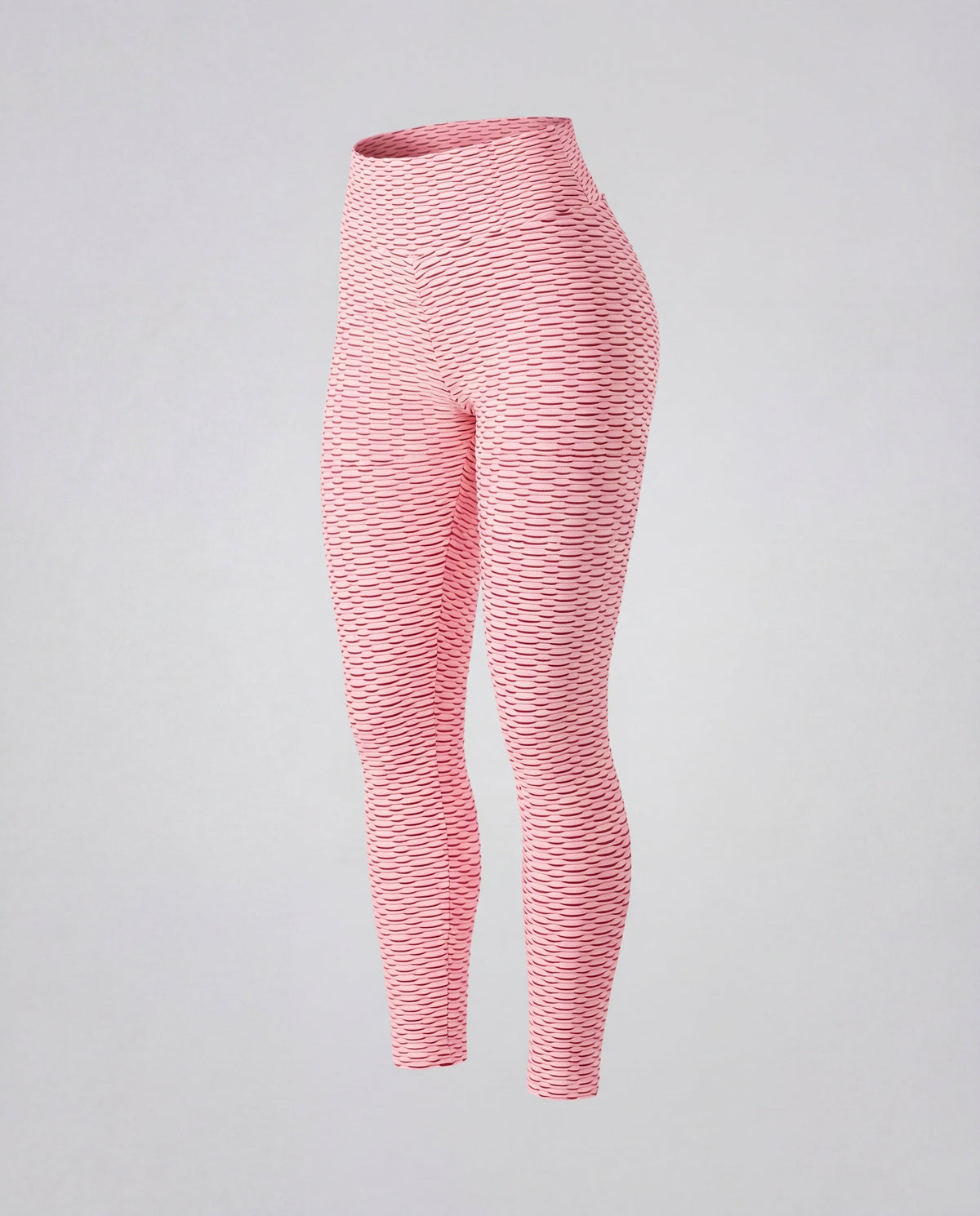 Women's high-waisted textured leggings with butt ruching - product shot