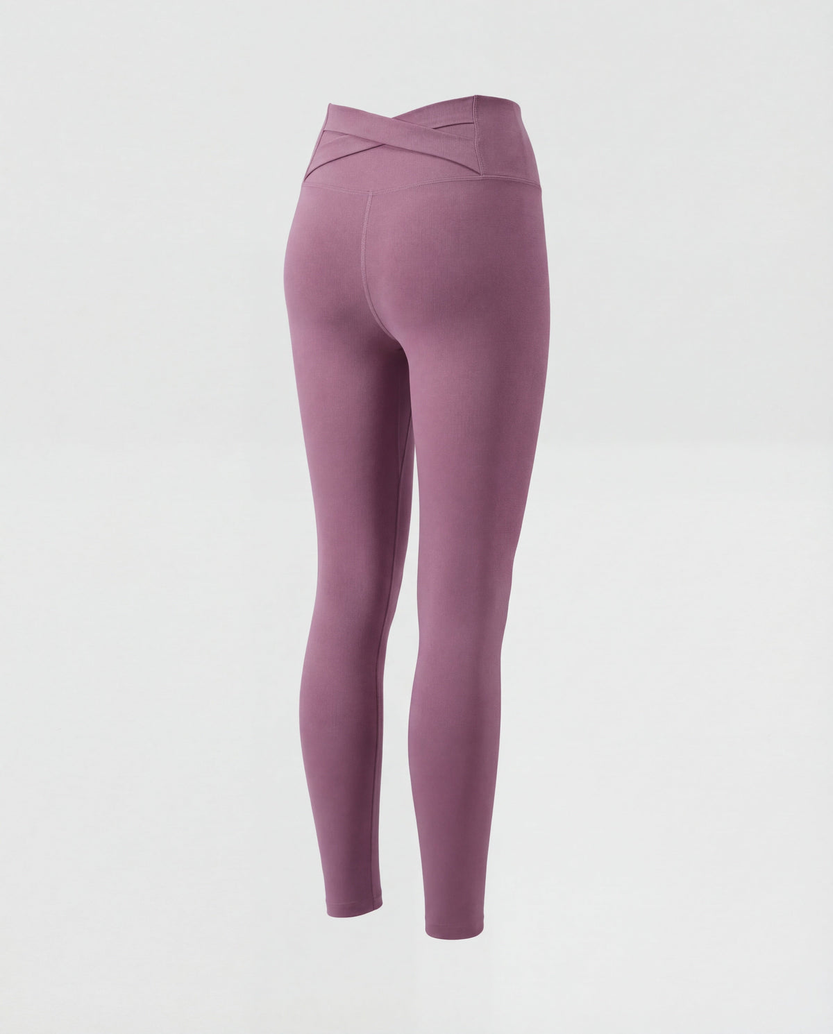 Women's high-waisted yoga leggings with crossover detail - product shot