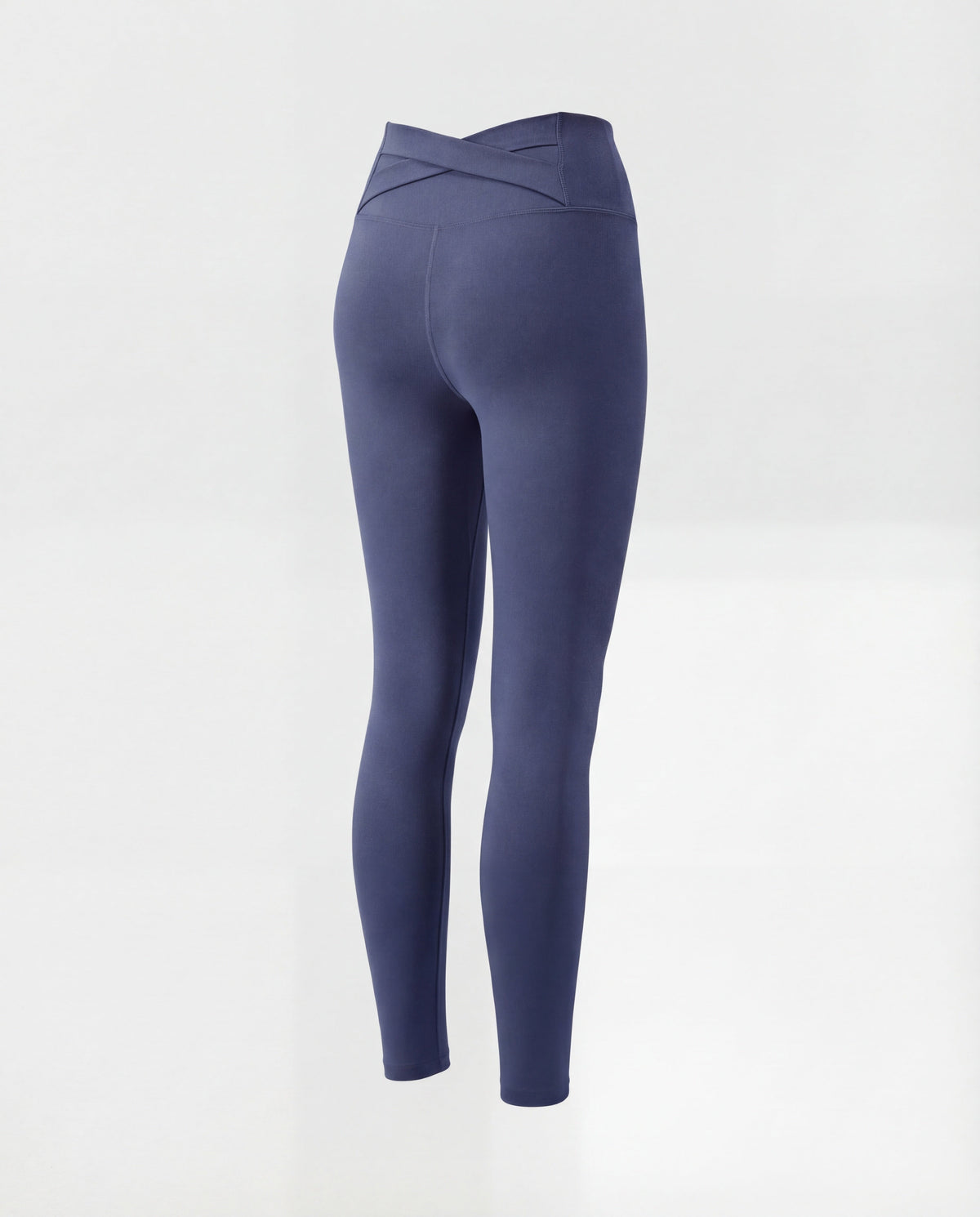 Women's high-waisted yoga leggings with crossover detail - product shot