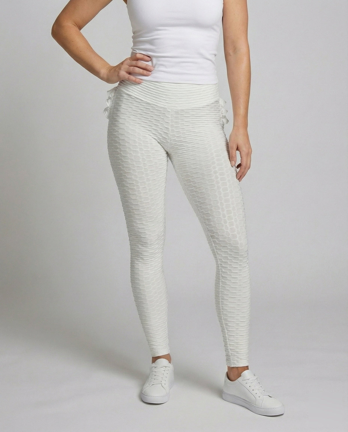 Women shaping leggings with butt lifting - lower body view