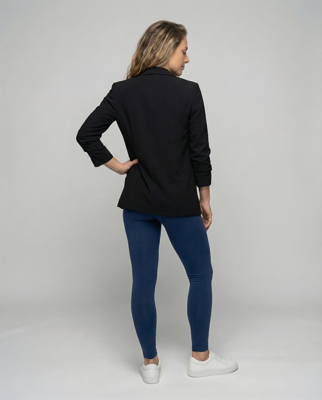 Ladies comfort leggings in plus size made of stretch jersey - back view