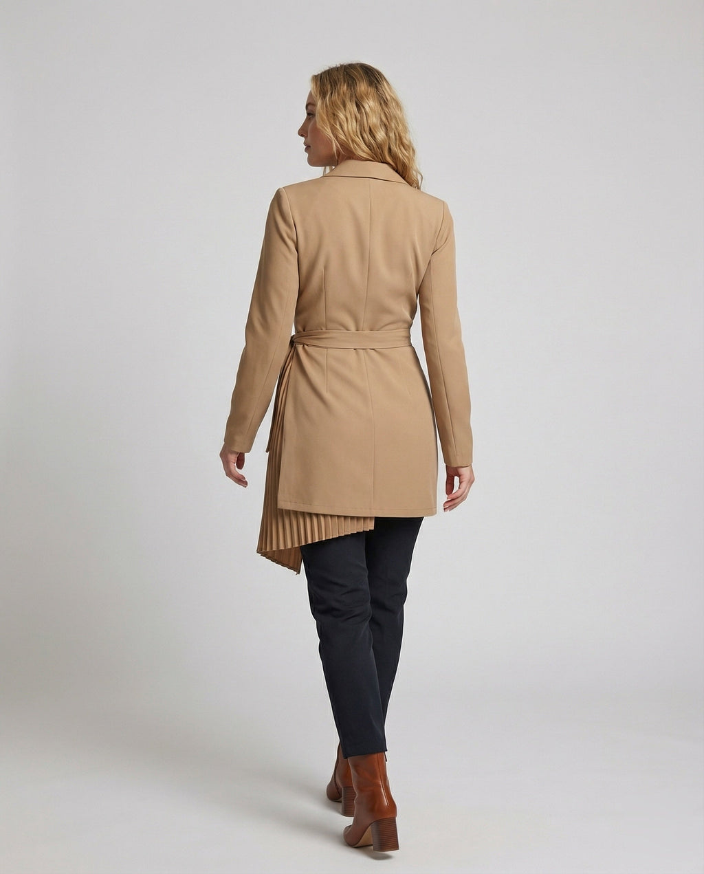 Women's Carefree Wrap Effect Blouse Dress - back view
