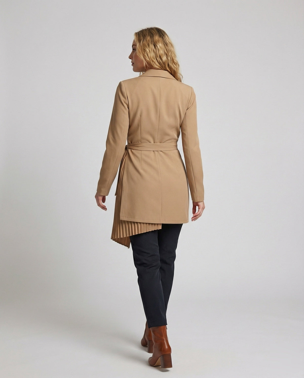Women's Carefree Wrap Effect Blouse Dress - back view