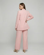 Women Modern Urban Blazer-Pants Ensemble - back view