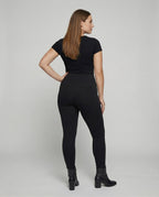 Women's waist-shaping leggings with side pockets - back view