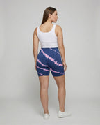Women's waist-shaping jersey bike leggings - back view
