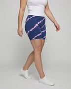 Women's waist-shaping jersey bike leggings - detail close-up
