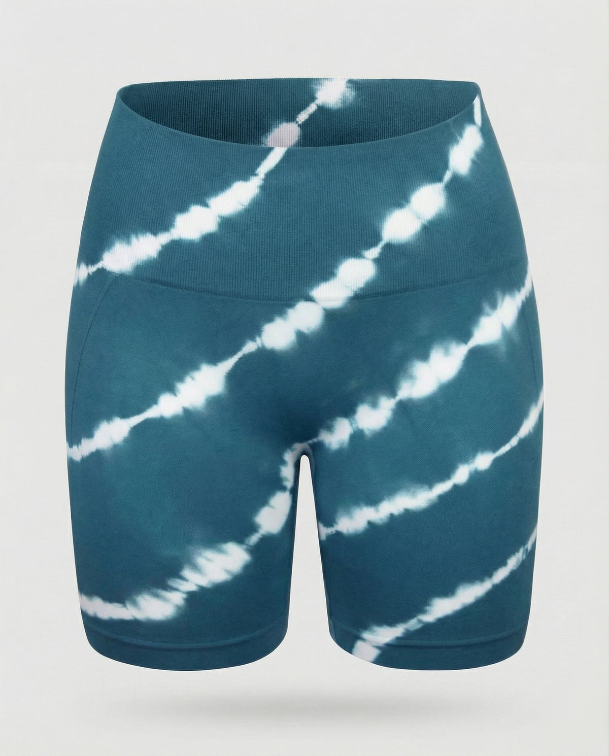 Women's waist-shaping jersey bike leggings - product shot