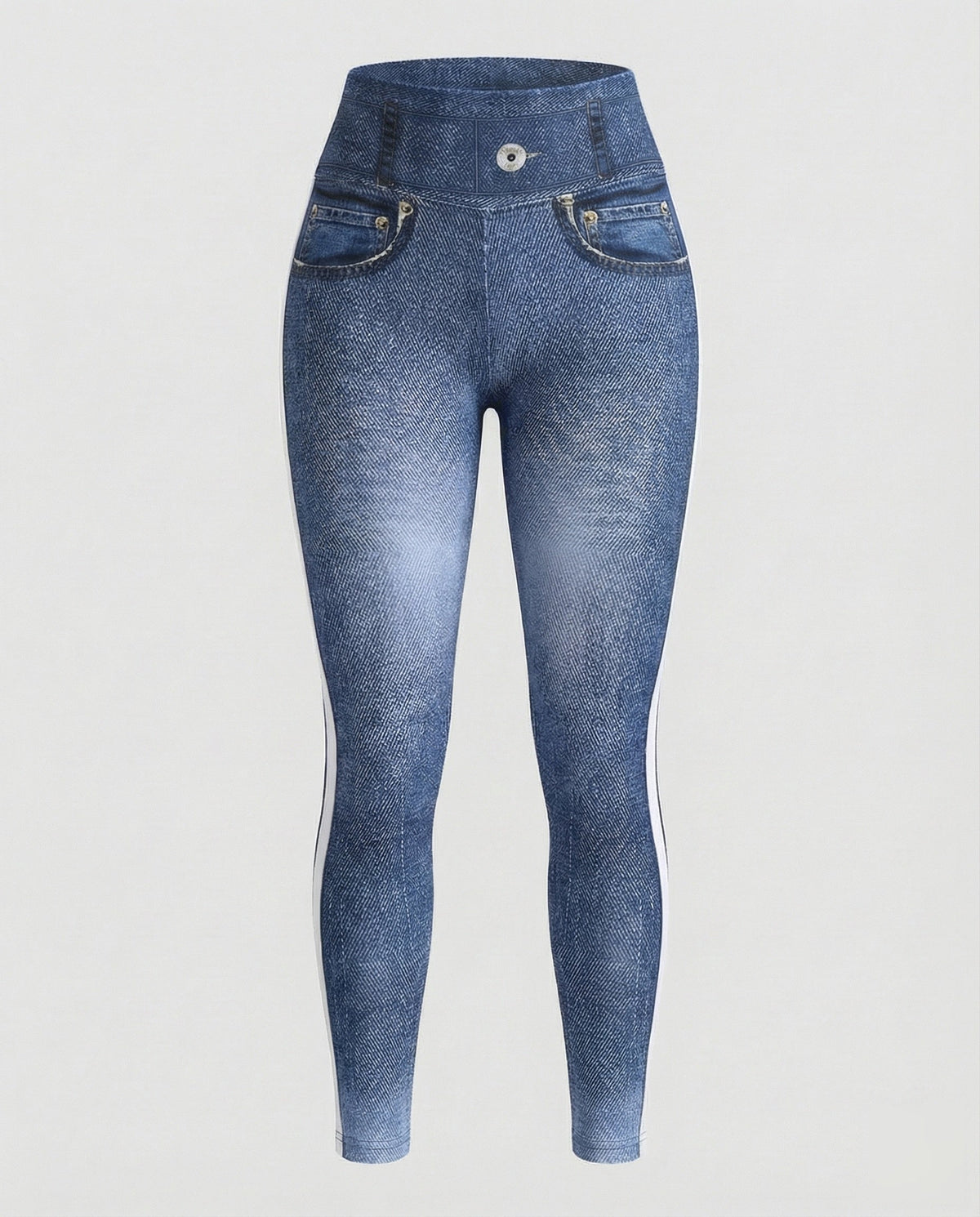 Women's contour leggings in jeans look with butt lift - product shot