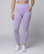 Women's Ribbed Crop Top and Leggings Stretch Set - lower body view