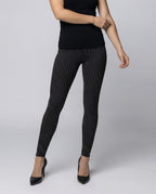 Women Serious Pinstripe Pinstripe Leggings - lower body view