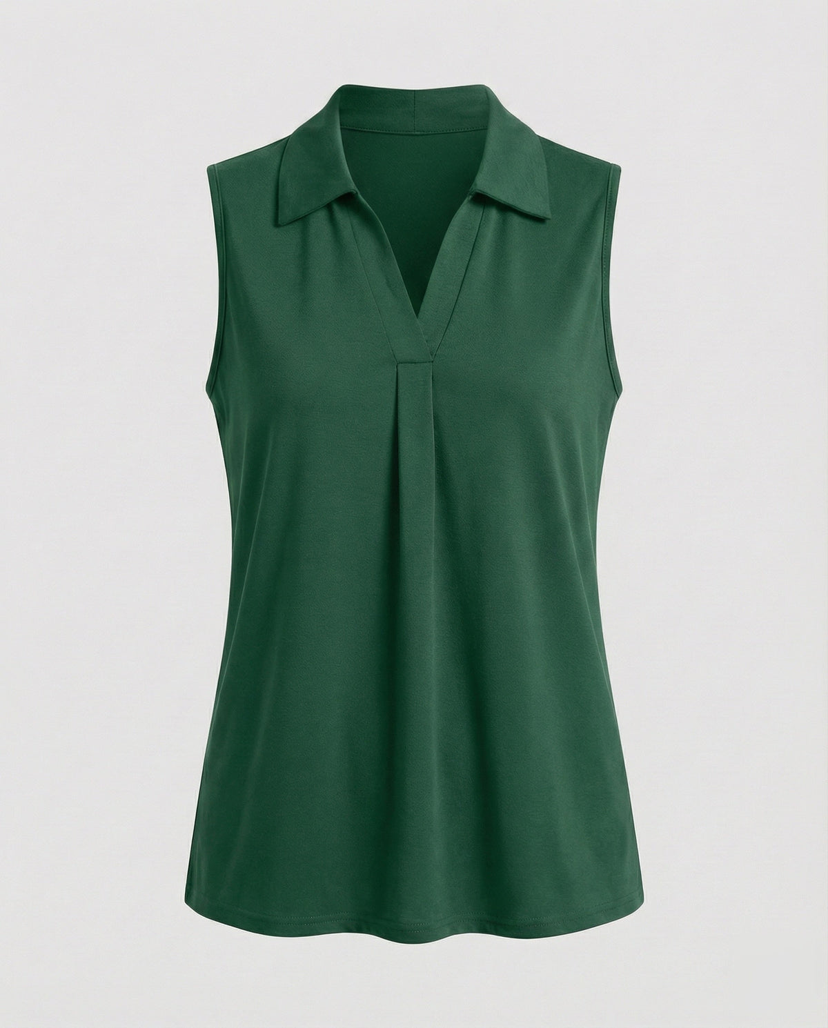 Women’s Polo Blouse Top with Pleat - product shot