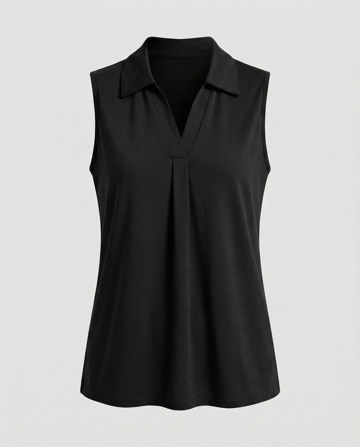 Women’s Polo Blouse Top with Pleat - product shot