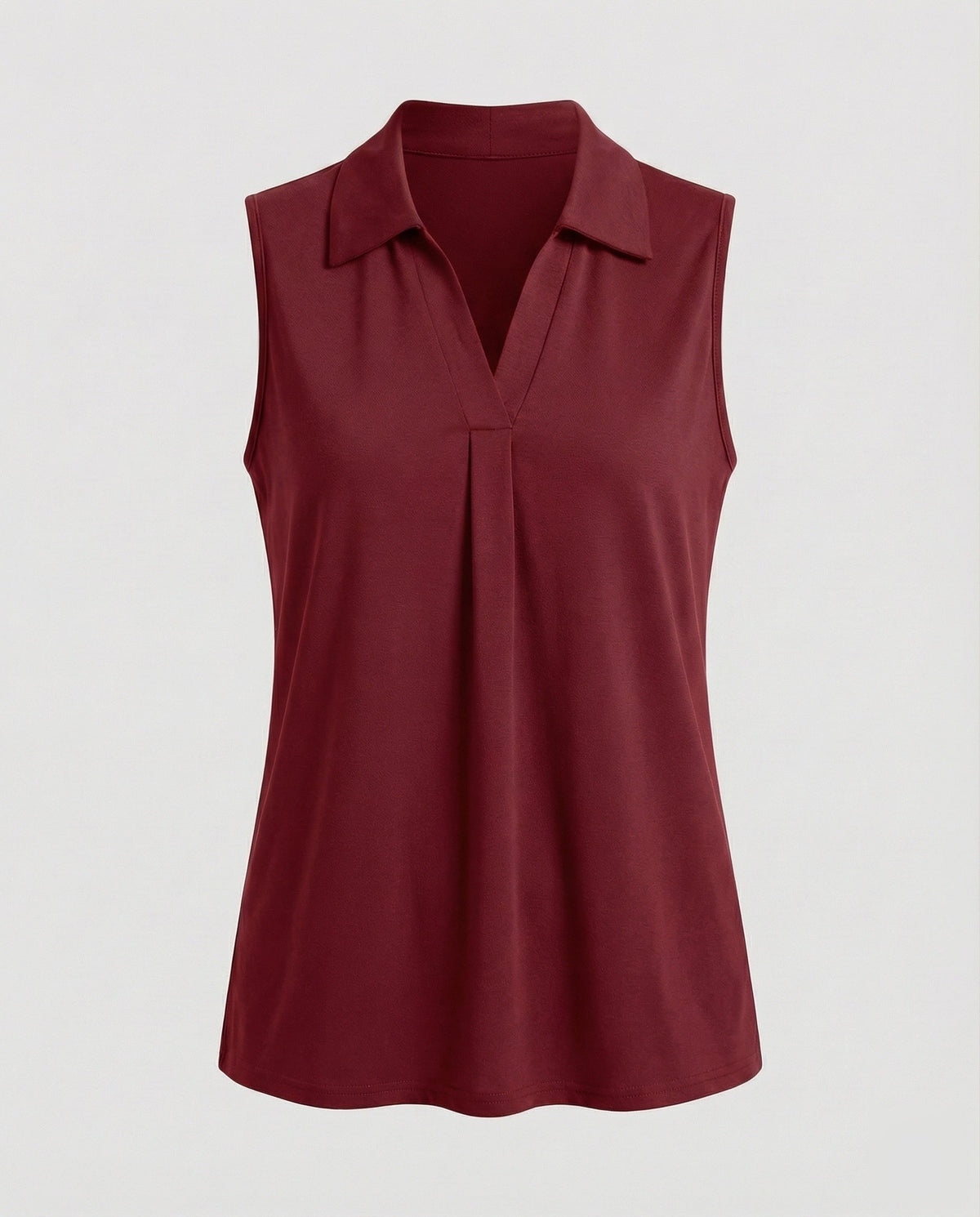 Women’s Polo Blouse Top with Pleat - product shot