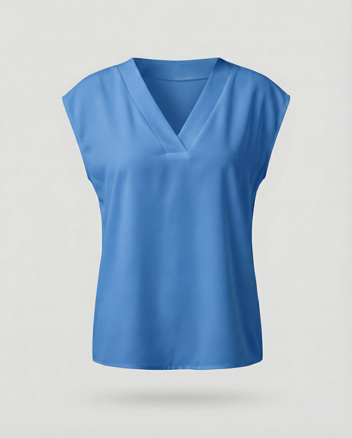 Women's Structured Blouse Top with V-Neck - product shot