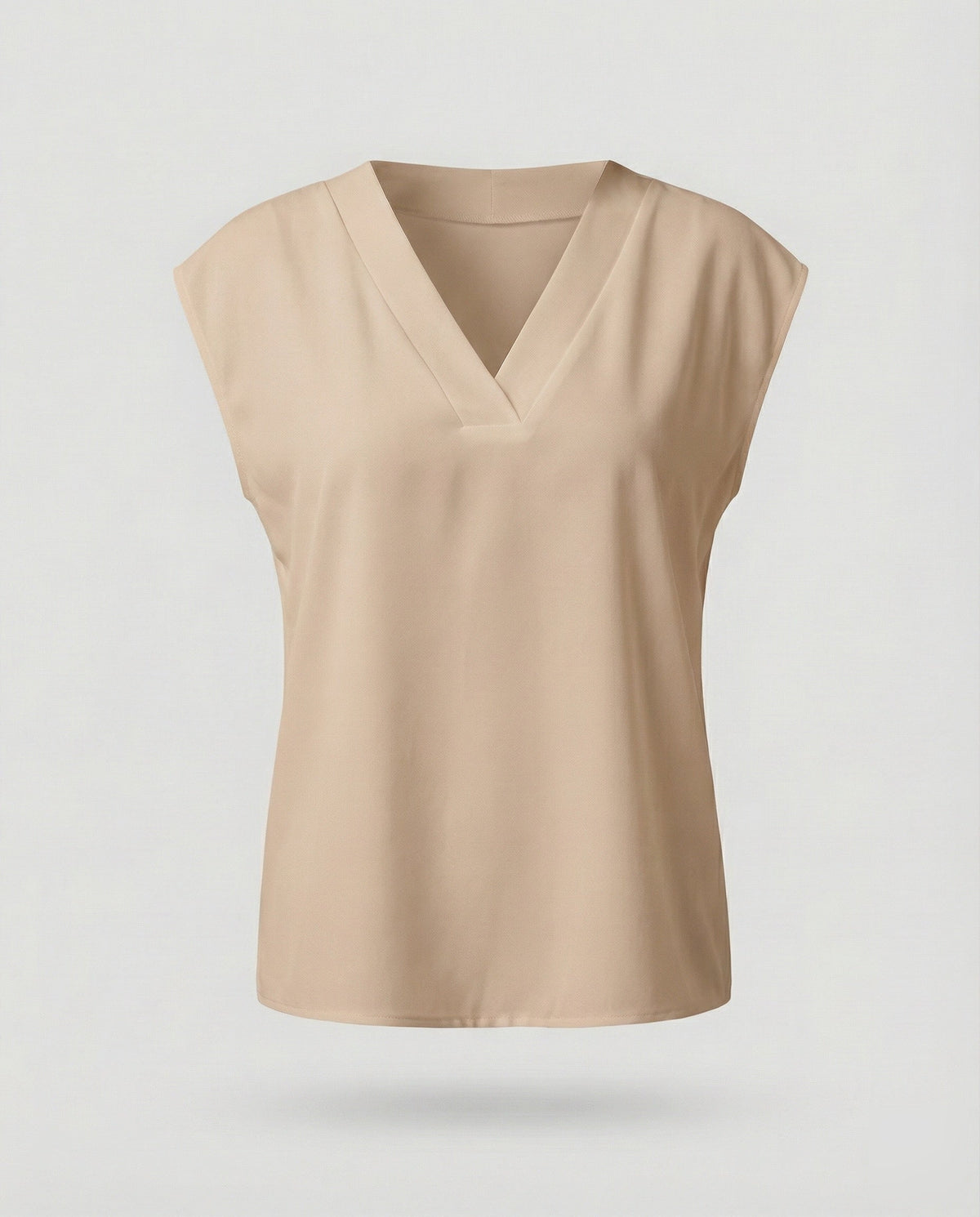 Women's Structured Blouse Top with V-Neck - product shot