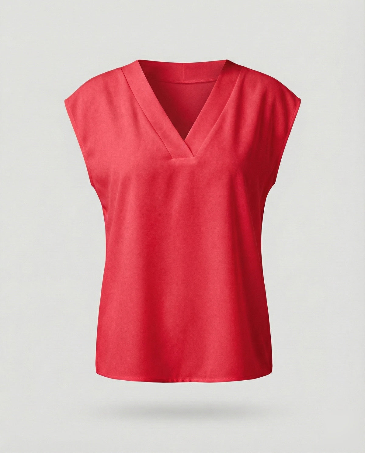 Women's Structured Blouse Top with V-Neck - product shot