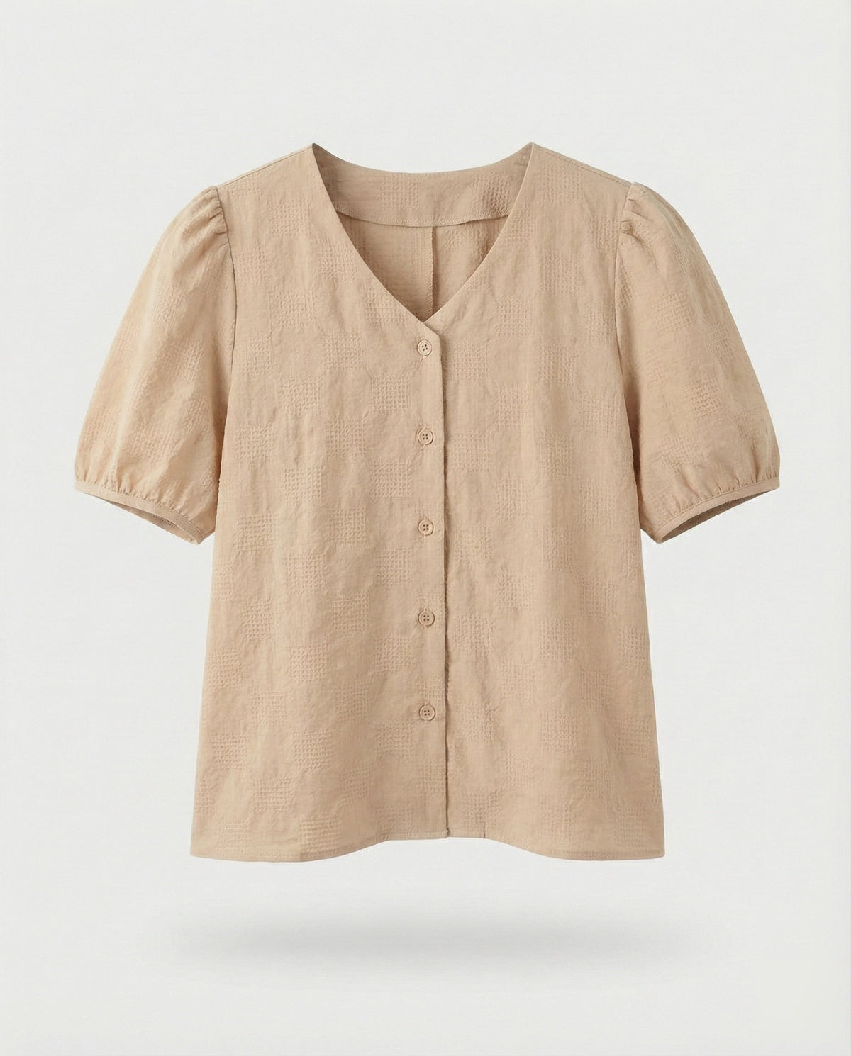 Women's Casual Henley Blouse Shirt - product shot