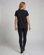 Ladies Muslin Short Button Blouse Shirt - back view