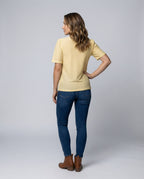 Ladies perforated pattern A-line blouse top - back view