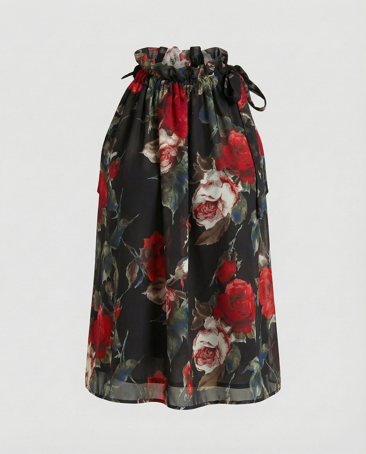 Women's Feminine Neck Scarf Chiffon Blouse Top - product shot