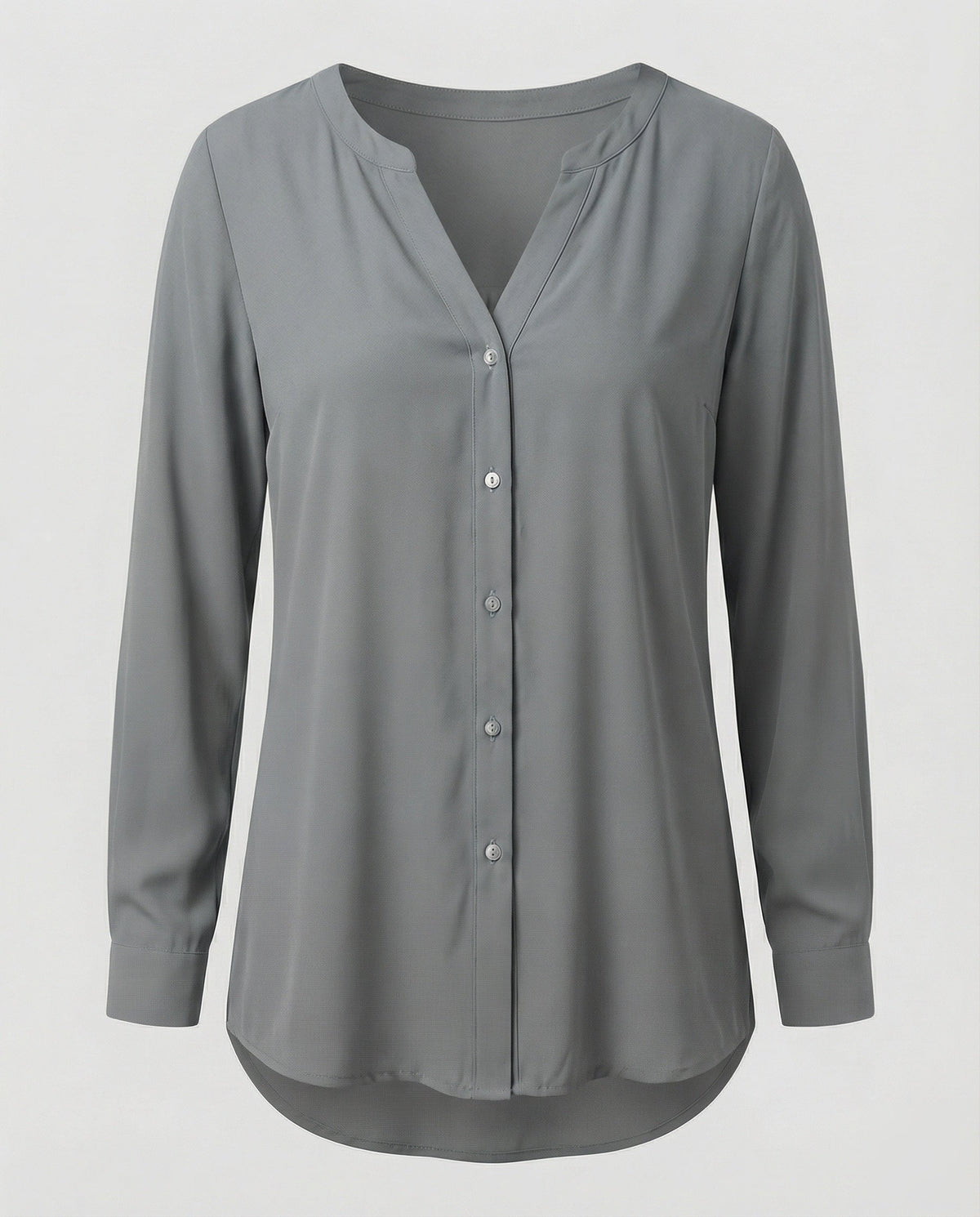 Ladies Airy V-Neck Crêpe Blouse Shirt - product shot