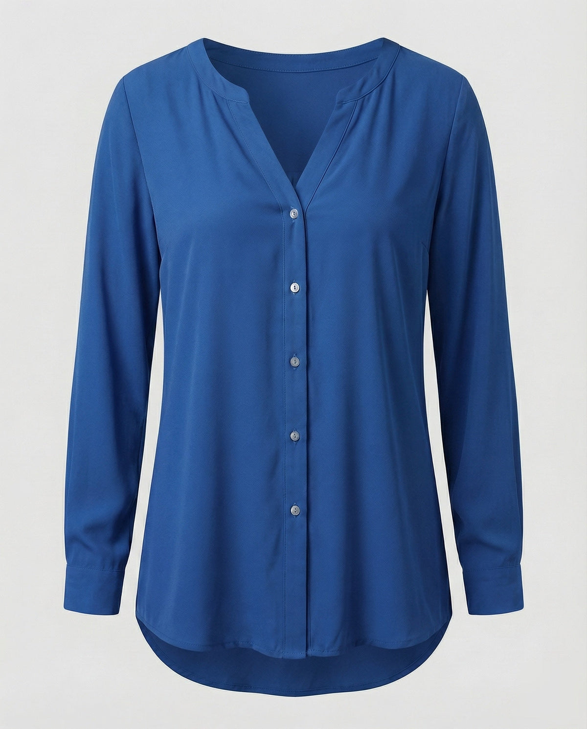 Ladies Airy V-Neck Crêpe Blouse Shirt - product shot
