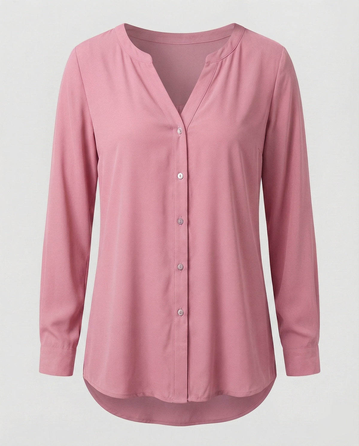 Ladies Airy V-Neck Crêpe Blouse Shirt - product shot