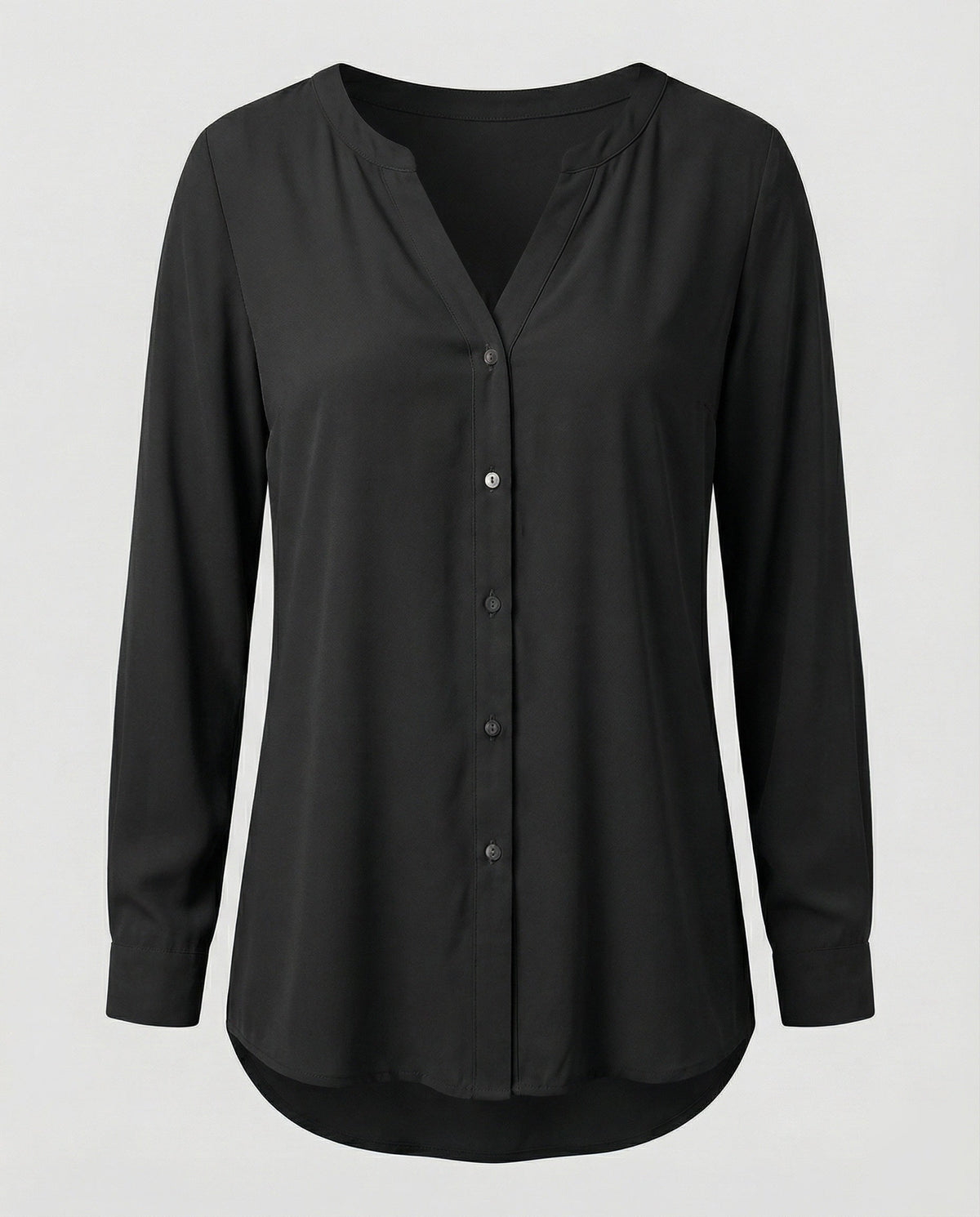 Ladies Airy V-Neck Crêpe Blouse Shirt - product shot