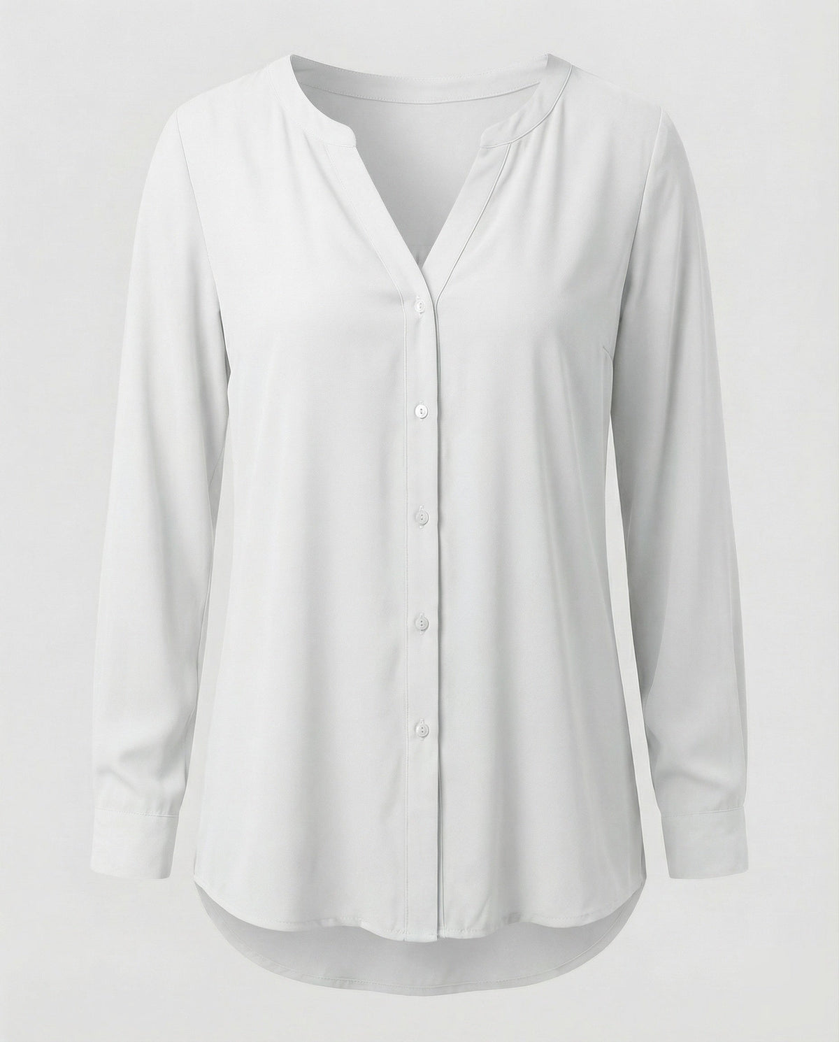 Ladies Airy V-Neck Crêpe Blouse Shirt - product shot
